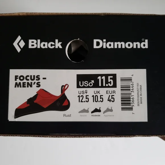 Black Diamond Focus Climbing Shoe - Men's size 11.5 in Rust - Picture 7 of 8